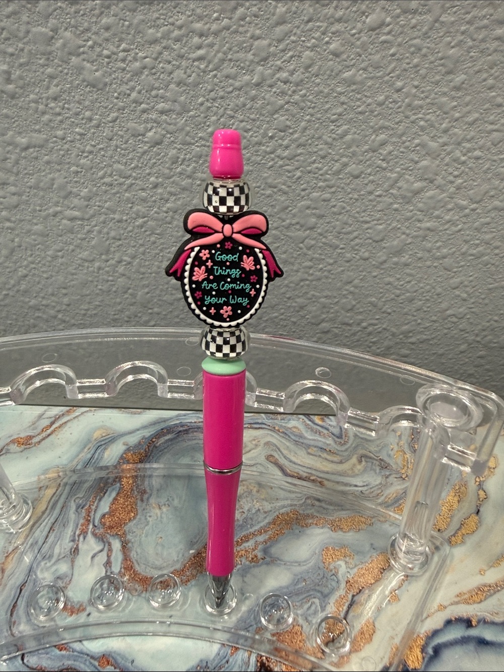 Pink Pen with Positive Encouraging Message